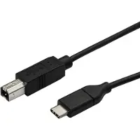 StarTech.com .com 3m USB-B zu USB-C-Kabel, Datenkabel, USB 2.0, USB-C-Datenübertragungskabel, 3 m, USB C, USB B, USB 2.0, Stecker/Stecker, Schwarz