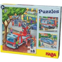 HABA Sales Gmbh & Co.KG Puzzles Polizei, Feuerwehr & Co. 3 Motive