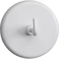 MAUL Kraftmagnet mit Haken, Indoor, Universalhaken, Weiß, Metall, 12 kg, 4,7 cm
