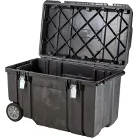 Stanley FATMAX MOBILE MONTAGEBOX 240L, Schwarz, Aluminium, Kunststoff, Kratzresistent, Schockresistent, Wasserfest, 990 mm, 590 mm, 620 mm