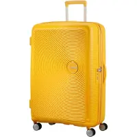 American Tourister Soundbox Spinner 77 Expandable golden yellow