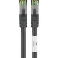 Goobay CAT 8.1 Patchkabel, S/FTP (PiMF), schwarz, 3m, 3 m, Cat8.1, S/FTP (S-STP), RJ-45, RJ-45, Schwarz