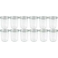 Weck Einmachglas, (Set, 12 tlg.), Mini-Sturzglas, ohne Ringe und Klammern