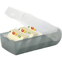 HAN Karteibox CROCO DIN A8 quer, Kunststoff, Grau, 500 Karten, 97 mm, 191 mm, 67 mm
