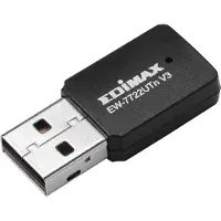 Edimax N300, Kabellos, USB, WLAN, Wi-Fi 4 (802.11n), 300 Mbit/s, Schwarz