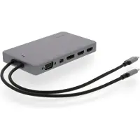 LMP Display Dock 2, Kabelgebunden, USB 3.2 Gen 1 (3.1 Gen 1) Type-C, 100 W, 3,5 mm, 10,100,1000 Mbit/s, Grau