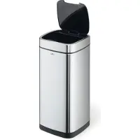 Durable Sensor Abfalleimer No Touch, 35 l, für Innen, automatisches & manuelles Öffnen/Schließen, abnehmbarer Deckel, Inneneimer, Edelstahl, silber