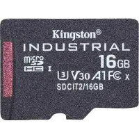 Kingston Technology 16GB microSDHC Industrial C10 A1 pSLC Karte Einzelpackung ohne Adapter, 16 GB, MicroSDHC, Klasse 10, UHS-I, 100 MB/s, 80 MB/s