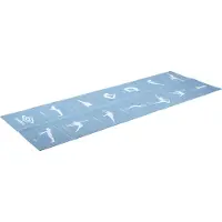 Umbro Faltbare Gymnastikmatte 174 x 62 CM - Yogamatte - Anti-Rutsch - 13 Übungen im Druck - Blau