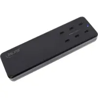 InLine Multiport Netzteil, Ladegerät, 6x USB-C, PD 3.0, GaN, schwarz, Drinnen, AC, 20 V, 1,5 m, Schwarz