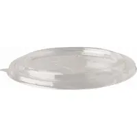 Papstar Deckel pure, Ø 150 mm, für Salatschalen (500/1000 ml), 50 Stk., biologisch abbaubar, nachwachsende Rohstoffe, PLA, transparent