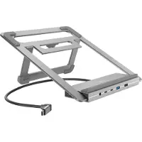 Hama Connect2Office Stand, Laptop-Ständer, Anthrazit, Aluminium, USB 3.2 Gen 2 (3.1 Gen 2) Type-C, USB 3.2 Gen 2 (3.1 Gen 2) Type-C, USB 3.2 Gen 2 (3.1 Gen 2) Type-A, 3.5mm, USB Typ-C, 10000 Mbit/s