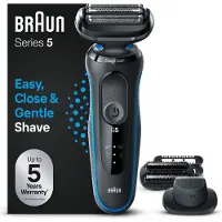 Braun 51-B1820s Series 5 Elektrorasierer mit EasyClick Trimmer Aufsatz, blau