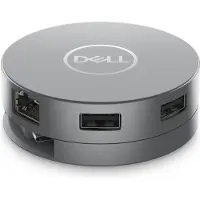 Dell 6-in-1-USB-C-Multiport-Adapter – DA305, Kabelgebunden, USB 3.2 Gen 2 (3.1 Gen 2) Type-C, 10,100,1000 Mbit/s, Silber, 3840 x 2160 Pixel,