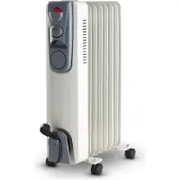 Deski Elektrischer Ölradiator mit 7 Lamellen - Heizgerät - 1500 W - Weiß