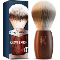 Gillette C. Gillette Beard Care Shaving Brush for Men with Soft Bristles and Wooden Handle - Barber-Level Shaving Experience - Gift for Men