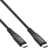 InLine USB4 Kabel, USB-C ST/ST, PD 240W, 8K60Hz, TPE schwarz, 2m, 2 m, USB C, USB C, USB4 Gen 3x2, 40 Gbit/s, Schwarz