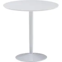 FineBuy Esstisch Rund 75x75x74 cm Kleiner Küchentisch Weiß Hochglanz Runder Esszimmertisch 2 Personen Moderner Frühstückstisch Küche Tisch Esszimmer
