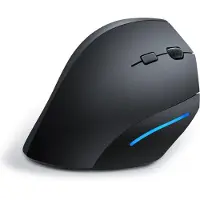 CSL ergonomische Maus Funk, ergonomische Vertikal Mouse 2,4 GHz, gegen Maus-/Tennisarm RSI Syndrom