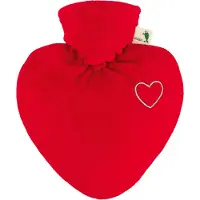Hugo Frosch Wärmflasche Herz 1 l Veloursbezug rot St