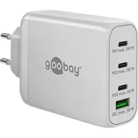 Goobay 100 W USB-C PD GaN Multiport-Schnellladegerät weiß