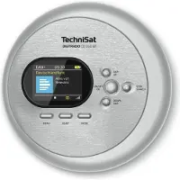 Technisat DIGITRADIO CD 2GO BT | portabler CD-Player mit Akku und DAB+ | silber