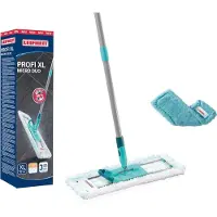 Leifheit Bodenwischer Profi XL mit 3-teiligem Stiel in nachhaltiger Verpackung, für alle glatten Böden und die Trockenreinigung
