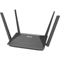 Asus RT-AX52 AX1800 AiMesh, Wi-Fi 6 (802.11ax), Dual-Band (2,4 GHz/5 GHz), Ethernet/LAN, Schwarz, Tabletop-Router