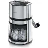 Arendo Ice Crusher Edelstahl 1,1 L, Eiscrusher, Eiszerkleinerer zum Kühlen und Frischhalten, Chromoptik