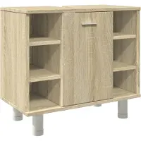 vidaXL Badezimmerschrank Sonoma-Eiche 60x32x53,5 cm Holzwerkstoff