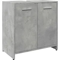 vidaXL Waschbeckenunterschrank Betongrau 60x33x60 cm Holzwerkstoff