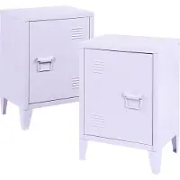 En.casa Nachtschrank Inari 2er Set Türgriff rechts und links Lila