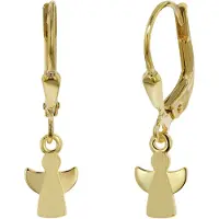 Trendor 51940 Kinder-Ohrringe Engel 333 (8 Kt) Gold Ohrschmuck für Mädchen