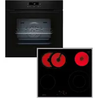 NEFF B2CCJ7AK3 + T16SBN1L0, Keramik, 4 Zone(n), Glaskeramik, Schwarz, Berührung, 58,3 cm