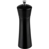 Aps 40579 Salzmühle MIDNIGHT, Akazienholz, Mahlwerk aus Edelstahl, Ø 5 cm, Höhe 17 cm, schwarz