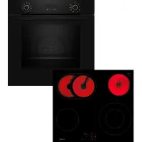 NEFF B2CCG6AK3 + T16SBN1L0, Keramik, 4 Zone(n), Glaskeramik, Schwarz, Berührung, 58,3 cm