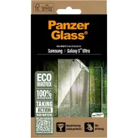 PanzerGlass Ultra Wide Fit Recycelter Antibakterieller Screen Protector Matrix inkl. Applikator für das Samsung Galaxy S25 Ultra