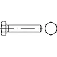 Toolcraft TO-6859281 Sechskantschraube M8 30 mm Außensechskant DIN 933 Stahl zinklamellenbeschichtet 200 St.