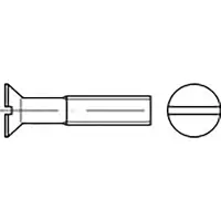 Toolcraft TO-6867762 Senkschrauben M4 20 mm Schlitz Edelstahl V4A A4 1000 St.