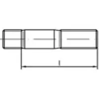 Toolcraft 133234 Stiftschrauben M6 25 mm DIN 939 Stahl galvanisch verzinkt 100 St.