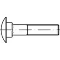 Toolcraft 1061421 Flachrundschraube M10 60 mm Vierkant DIN 603 Edelstahl A2 100 St.