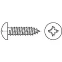 Toolcraft 1068058 Linsenblechschrauben 3.5 mm 6.5 mm Kreuzschlitz Phillips DIN 7981 Edelstahl A2 1000 St.
