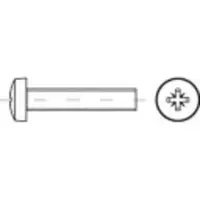 Toolcraft 1068606 Linsenschrauben M2.5 8 mm Kreuzschlitz Pozidriv DIN 7985 Edelstahl A2 1000 St.