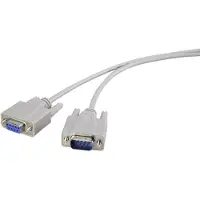 Renkforce Seriell Verlängerungskabel [1x D-SUB-Stecker 9pol. - 1x D-SUB-Buchse 9pol.] 10.00 m Beige