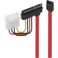 Lindy SATA-Kabel interne Stromversorgung, 4-polig, 7-poliges SATA