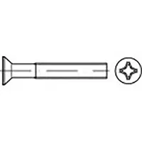 Toolcraft TO-6863229 Senkschrauben M6 8 mm Kreuzschlitz Phillips DIN 965 Stahl verzinkt 1000 St.