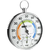 TFA-Dostmann TFA Analoges Thermo-Hygrometer mit Metallring