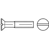 Toolcraft TO-6862803 Senkschrauben M8 20 mm Schlitz DIN 963 Edelstahl V4A A4 50 St.
