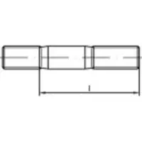 Toolcraft 1061718 Stiftschrauben M6 25 mm DIN 835 Edelstahl A4 25 St.