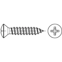 Toolcraft TO-5377593 Linsensenkblechschrauben Kreuzschlitz Phillips Edelstahl A2 1000 St.